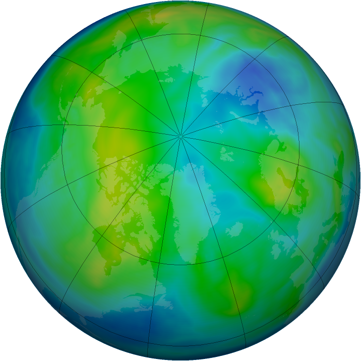 Arctic ozone map for 17 November 2005